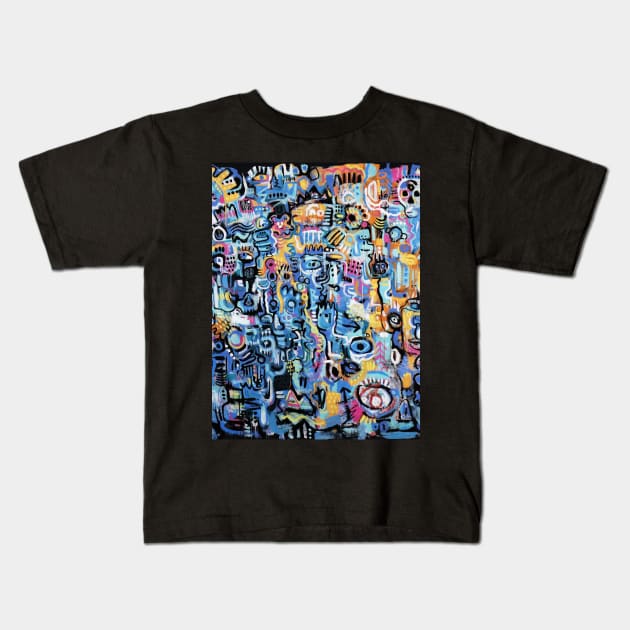 Night adventure Kids T-Shirt by Daria Kusto